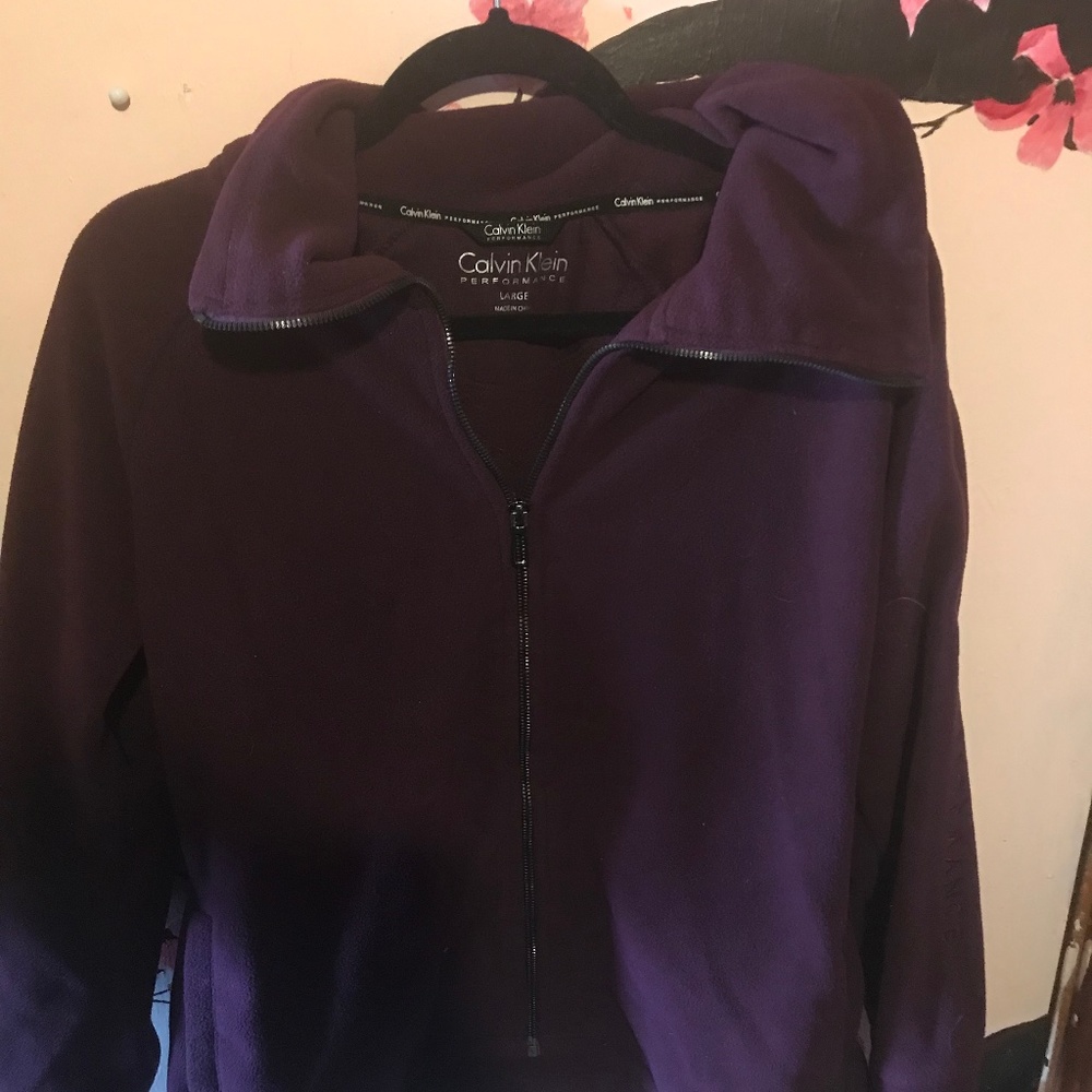 Calvin Klein purple fleece jacket